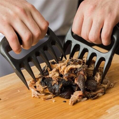 2 pcs/lot Bear Meat Claws Black BBQ Meat Claws Tools Shredding Lift Tongs Pull Handler Handling