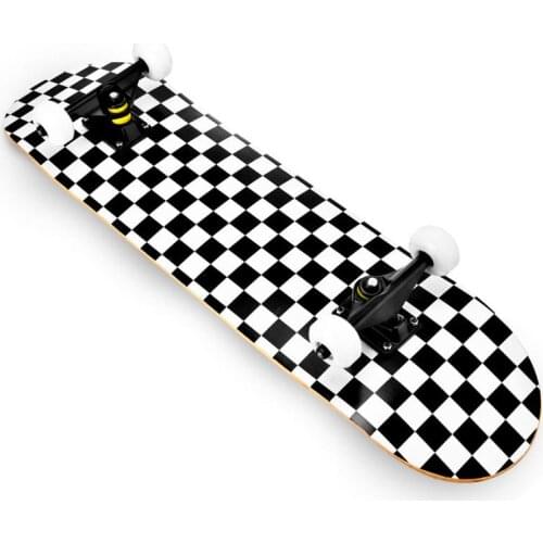 31x8 Inch 7-layer Complete Skateboard Concave &Tilt Skateboard Classical Tricks Skateboard For Adults Kids Teen