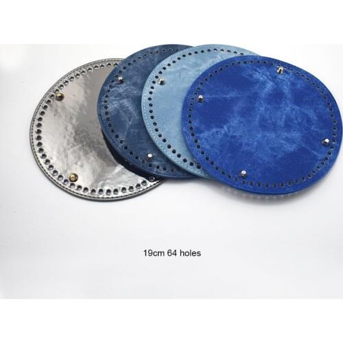 Bag Accessories Leather Bag Round Bottom Women DIY Denim Replacement Bottoms for Girls Bucket Bags Handbag Accessory 19*19cm