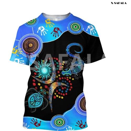 Australia Aboriginal Naidoc Week Animal Art Flag 3D Fashion All Over Printed Round Neck T-Shirt Men Women Harajuku Casual Tee