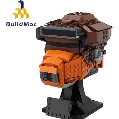Buildmoc Star Movie Figures Bounty Hunters Boushhs Helmet MOC-60164 Bust Building Blocks Collection Boys Toys For Children Gift