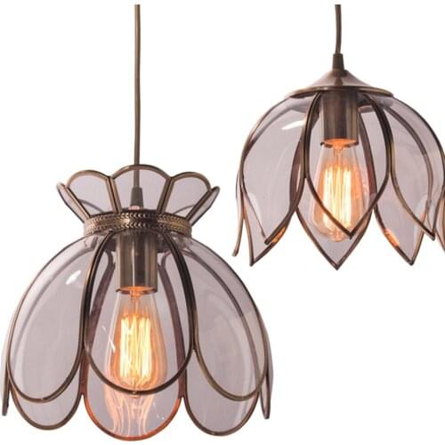 Nordic Living Room Decoration Copper Pendant Lamp Cloakroom Bedroom Bedside Glass Hanging Lights Creative Home led Pendant Light