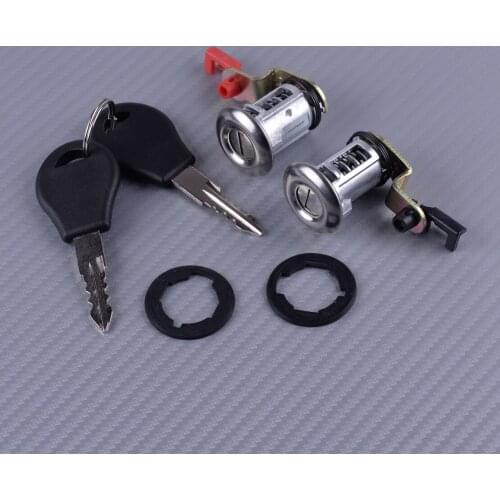 DWCX 2Pcs 80600-01G25 80601-01G25 Car Left & Right Door Lock Set W/Key Fit for Nissan Pickup Pathfinder 1987 1988 1989 1990 1991