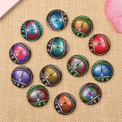 Mix Dragon Eyes Photo Round Glass Cameo Cabochon 12mm 10mm 14mm 18mm 20mm 25mm diy earrings jewelry accessories
