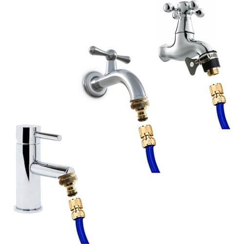 Brass Hose Connector Metal Gardening Hose Adapter Quick Connect Repair Tubing Connector Tap Connection Tube Fittings Tools