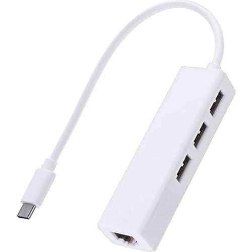 Lightweight And Portable USB-C To Ethernet Type C Thunderbolt 3 To RJ45 Fast 100 Ethernet Hub Adapter Hub Wired Network