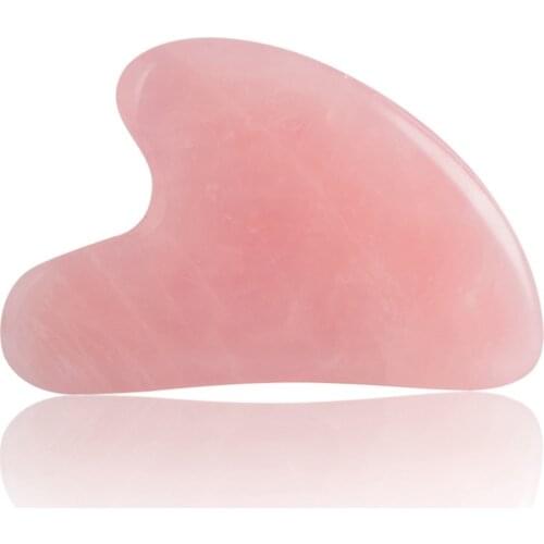Rose Quartz Jade Guasha Board Natural Stone Scraper Chinese Gua Sha Tools For Face Neck Back Body Acupuncture Pressure Therapy
