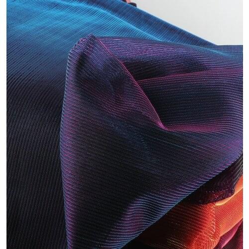 Metallic Iridescent 2 Tones Stretch Mesh Net Fabric 1 Meter