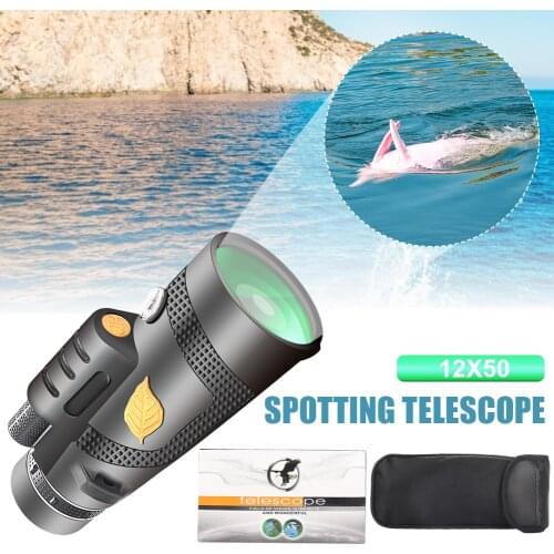 Monocular Telescope 12x Magnification 50mm Telescope Fully Coated Optics Suitable for Hiking Camping Bird Seeing dropshipping