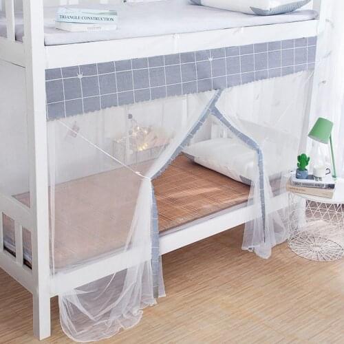 Student Dormitories Mosquito Net Dustproof Mosquito Net For Bunk Beds Plants Print Single Bed Netting Folding Adult Bed Canopy