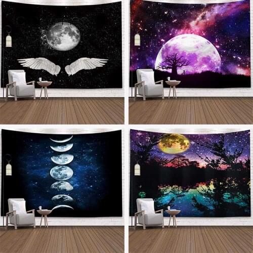 Galaxy Starry Sky Hanging Wall Tapestry Hippie Retro Home Decor Fantasy Moon Psychedelic Tapestries Yoga Beach Mat 95x73 230x180