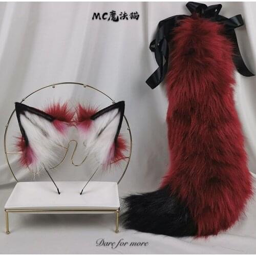 New Blood Wolf Handmade Simulation Lolita Beast Ear Cos Wolf Ear Clip KC Beast Tail Lo Niang Cat Ear Plush Ear