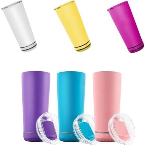 Wholesale 18oz Music Speaker Tumbler Double Wall Thermos Stainless Steel Waterproof Travel Bottle Birthday Gift