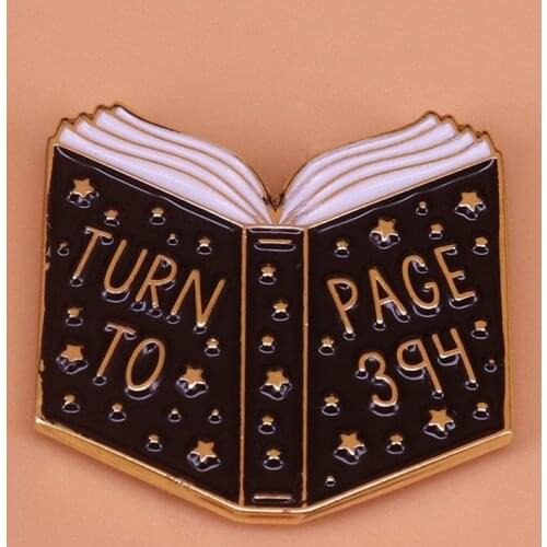 Turn to page 394 Lapel Pin Novelty Birthday Gift Idea Severus Snape magic spells Badge Enamel pin