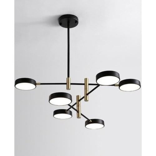 Simple personality Creative Design LED pendant light Nordic home wrought iron set hall rotating shape pendant lamp