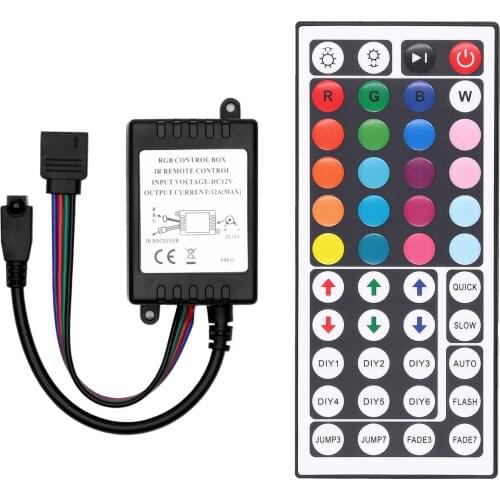 44Keys LED RGB Controller DC12V IR / RF Remote Controller for SMD 3528 5050 RGB LED Strip Lights