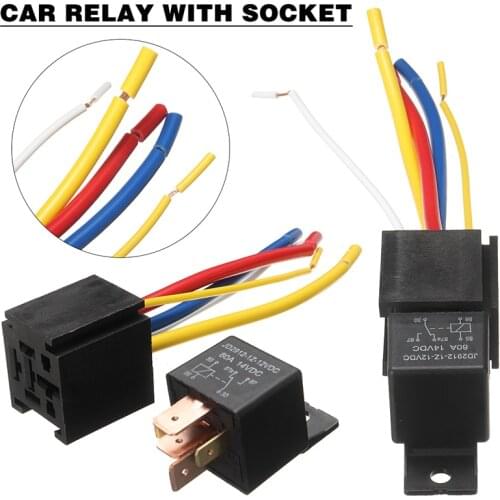Waterproof 12V 5Pin DC AMP SPDT Car Relay 80A Switching Capability with Socket Car Starter Automotive Relay Universal Mayitr