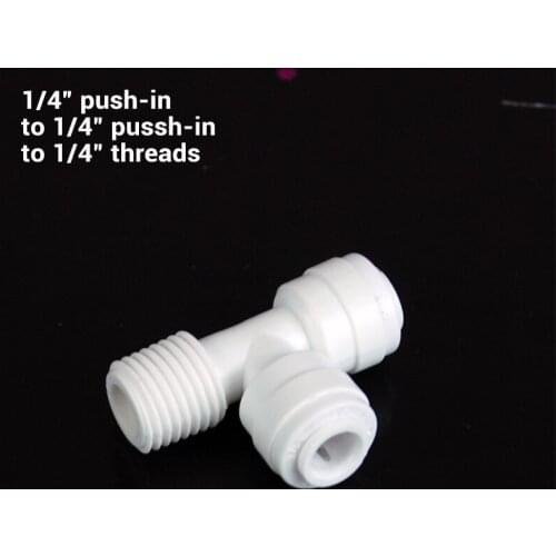 RO and water filter assembly Fitting 1/4" push-in to 1/4" push-in to 1/4" Thread KT-03 10pcs