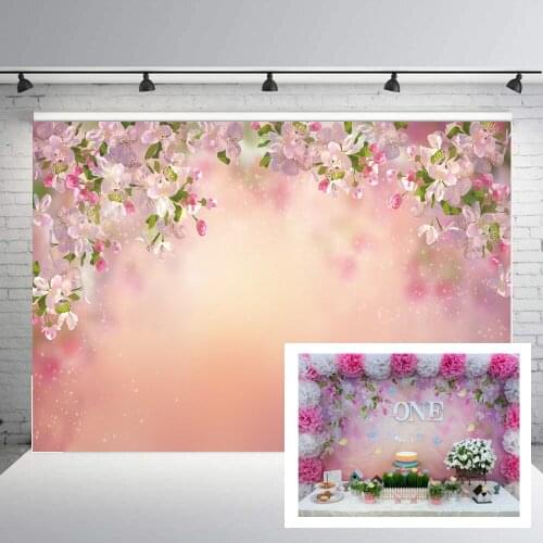 Pink Fantasy flower floral backdrop photography background spring baby shower kids girl portrait photo studio props booth shoot