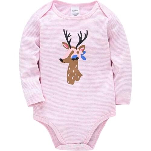Cute elk Onesies Roupas bebe de Newborn Baby Boy Bodysuits Jumpsuit bebe fille Cotton Infant Baby Girls Sleepers Toddler Pjiamas