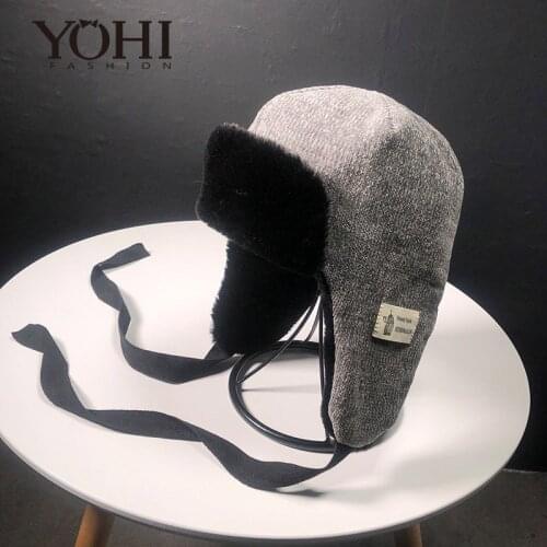 2018 New Men and women autumn and winter new chenille Lei Feng hat of the tide outdoor cold windproof warm hat