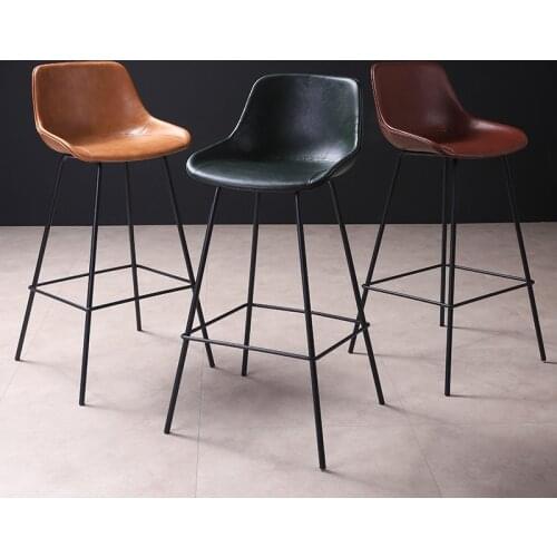 Louis Fashion Nordic Bar Cafe Family Stool High Chair Personalize Household Retro Back Luxurious