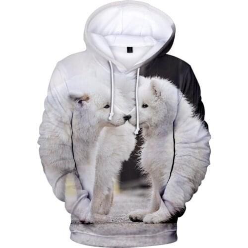 3D Animal Wolf Hoodies Sweatshirts Men Women Unisex Tops Autumn Kids Hooded Fashion Boys Girls Hip Hop Pullovers Streetwear