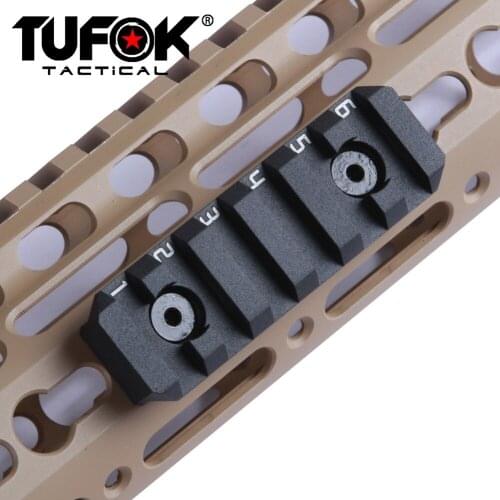 TuFok Keymod Picatinny Rail Section - 6-Slots Keymod Rail Quick Detachable Rail Adapter Mount Attachment for Keymod Series