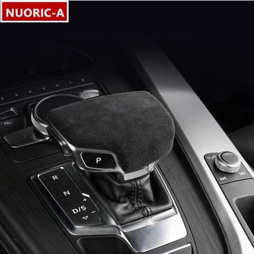 Center Console Gear Shift Handle Protection Sleeve Cover Trim For Audi A3 A4 A5 A6 A7 Q5 Q7 S3 S6 S7 Car Styling Modified