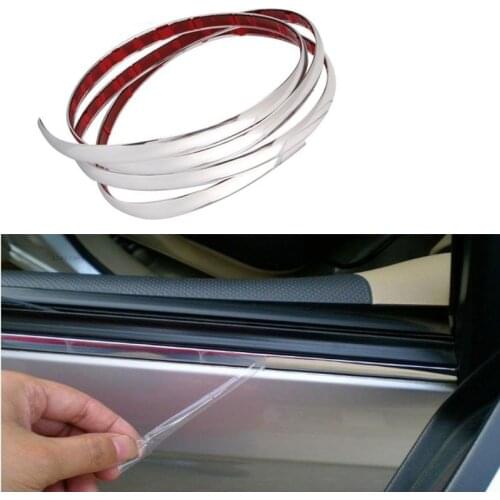1M Chrome Styling Strip Trim Moulding Soft Chrome DIY Moulding Line Car Sticker 6 8 10 12 15 18 20 22 25 30MM Car Styling
