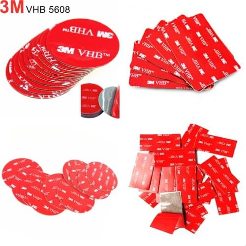 10PCS Die Cut Shape Round Rectangle 3M VHB 5608 Double Sided Acrylic Foam Adhesive Tape Heavy Duty Mounting Tape Choose Wide
