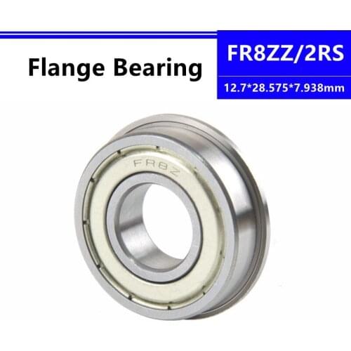 10pcs/50pcs FR8ZZ 12.7*28.575*7.938mm FR8-2RS FR8RS flange deep groove ball bearing FR8-2Z Flanged shielded bearing