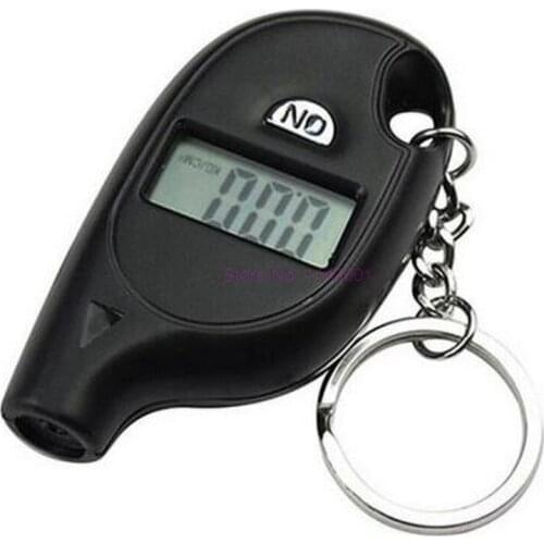 200pcs Mini Portable Keychain Tire Tyre Wheel Air Pressure Gauge Tester Digital Procession Tool Tire Pressure Monitor