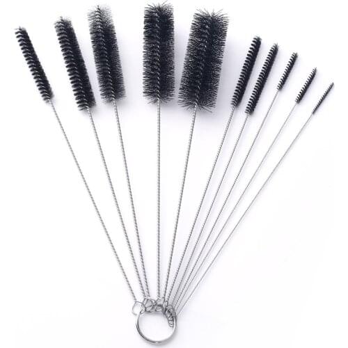 2018 Professional Car Motorcycle Carburetor Needle Cleaning Brush Cleaning Kit Nylon Metal Cleaning Brush Tool Set