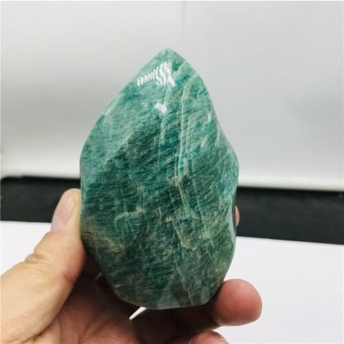 Natural quartz amazonite crystal flame healing rare gem home decoration gift