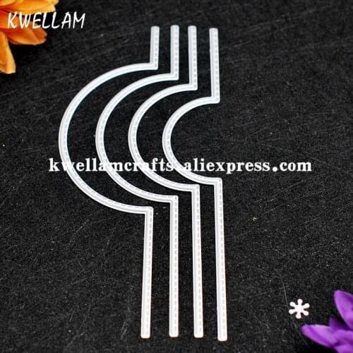 4pcs Circle Bump Borders Metal Die cutting Dies For DIY Scrapbooking Photo Album Decorative Embossing Folder Stencil KW7081501
