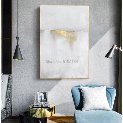 Abstract Bright gold Hand painting Canvas Art Modern Painting For LivingRoom Fashion Artistic Wall Decoration