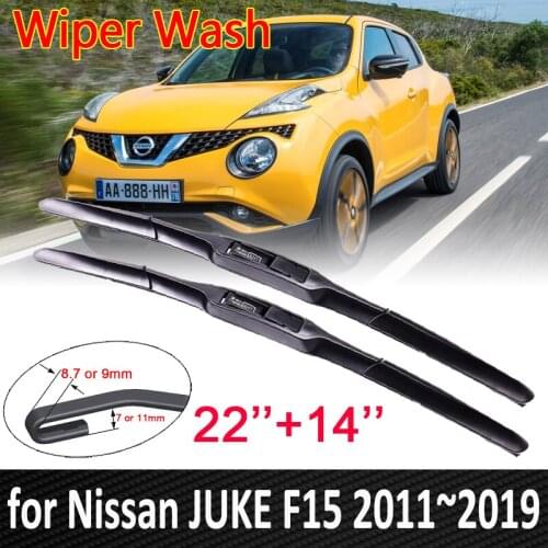 For Nissan JUKE F15 2011~2019 Car Wiper Blades Windscreen Windshield Wipers Car Accessories 2012 2013 2014 2015 2016 2017 2018