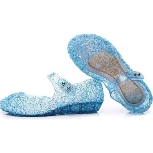 Toddler Infant Kids Baby Girls Wedge Cosplay Party Single Princess Shoes Sandals Children High Heel Girls Shoes Performance Prop