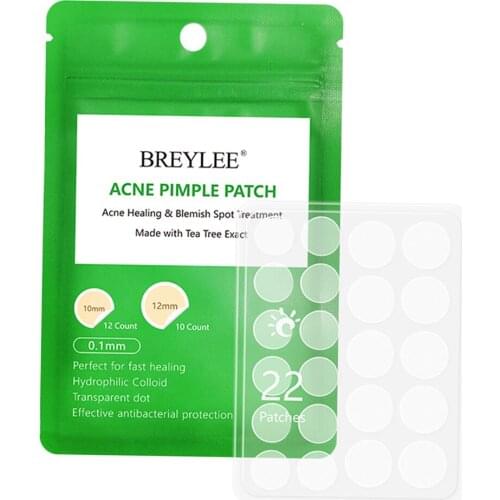 BREYLEE Face Acne Dots Hydrocolloid Spot Skin Patch Clear Zit Blemish Facial Masks Pimples Remover Tools Pimple Patch Stickers