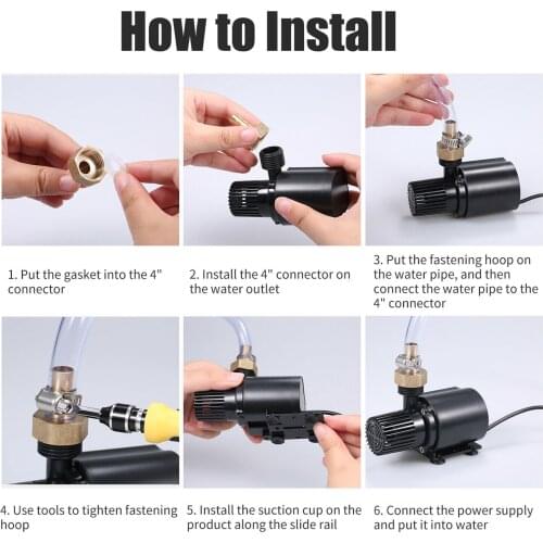 Circulation Pump Low Noise 3M Discharge Head DC 12V 5M Water Pump Solar Hot Water Heater Circulation Pump 2.2GPM 500L Pump Hot