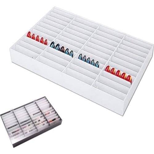44 Grids Fake Nail Tips Color Display Holder Storage Box for Nails Art Decor
