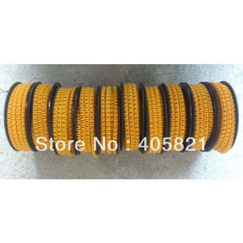 EC-0 number 0-9 Insulate PVC Round Cable Marker For 1.5mm2 Cable 10roll/lot