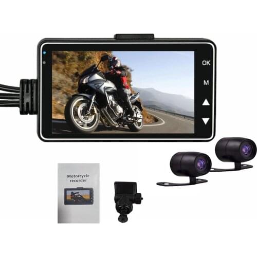 HD Waterproof Motorcycle Dual Camera DVR Motor Dash Cam With Special Dual-Track Front Rear Moto Driving Recorder Cycle Video