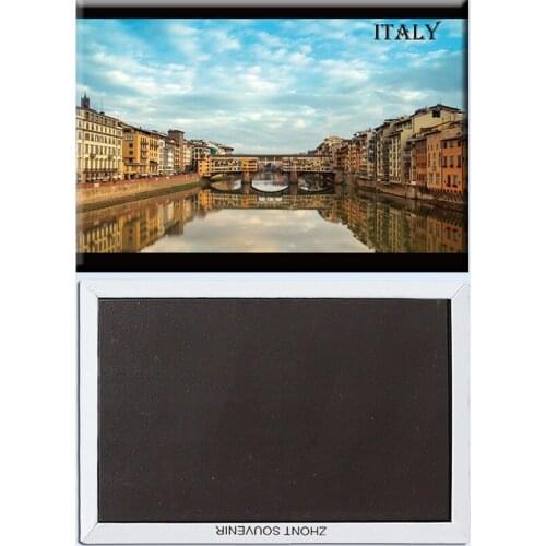 Italy Florence channel bridge reflection 22870 Magic fridge magnets Phots magnets