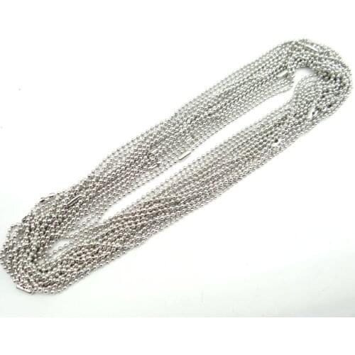 Wholesale New 2.4mm stainless steel necklace rope 50cm good quality for jewelry diy 50pcs/lot
