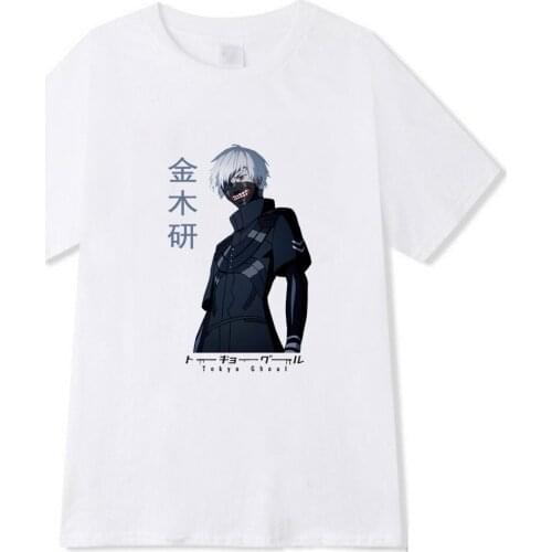 2021 Hot Anime Tokyo Ghoul Shirt Kaneki Cool Graphic T-shirt Men Fashion Hip Hop Streetwear Creative Tees Male