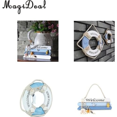 MagiDeal Nautical Wooden Beach Welcome Hanging Home Shop Door Decor Wall Sign Plaque Door Single Plate
