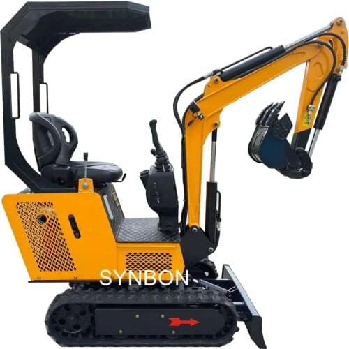 SYNBON Mini digger for garden construction mini digger excavator with best price mini excavator 1ton with desiel engine