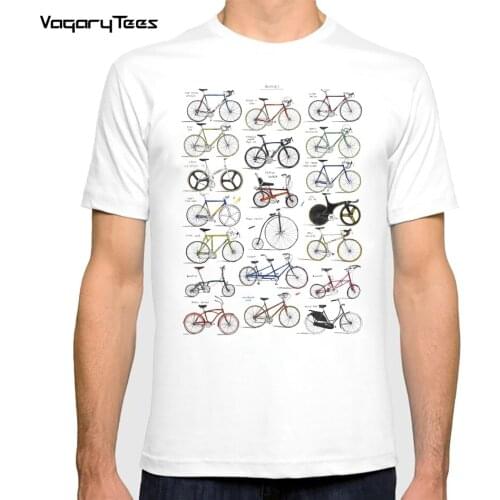 Fashion Men Short Sleeve Vintage A Collection Of Bicycles T-Shirt Old Bikes Print Casual Tops Hip Hop Boy Streetwear Tee shirt